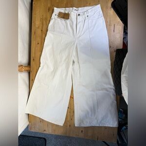 Polo Ralph Lauren White Wide Leg Cotton Pants Women’s Size 29